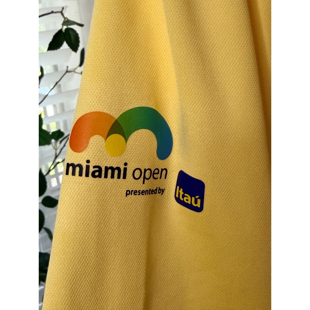 Lacoste Sport Miami Open Yellow Full Zip Track Jacket Womens Medium - Picture 3 of 8